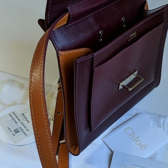 NWT Chloe Burgundy Bronte Bag - Picture 8 of 8